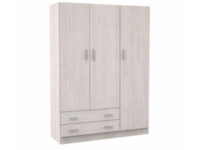 Armario 3 Puertas y 2 Cajones