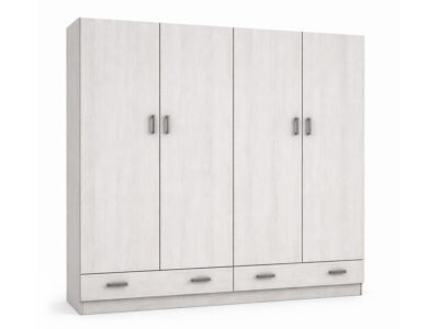 Armario 4 Puertas y 2 Cajones